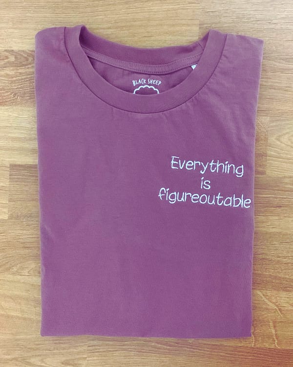 Everything is figureoutable geborduurde T-shirt