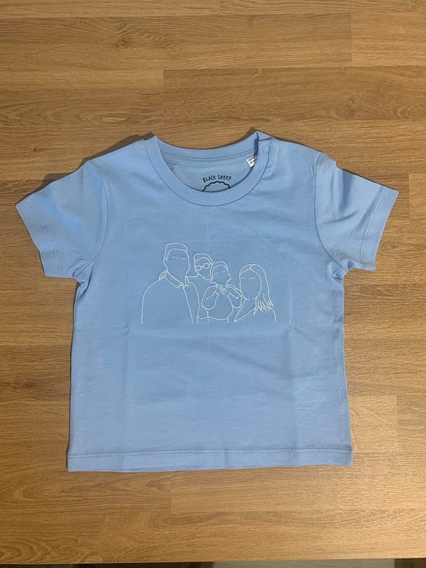 Baby T-shirt met lijntekening 1